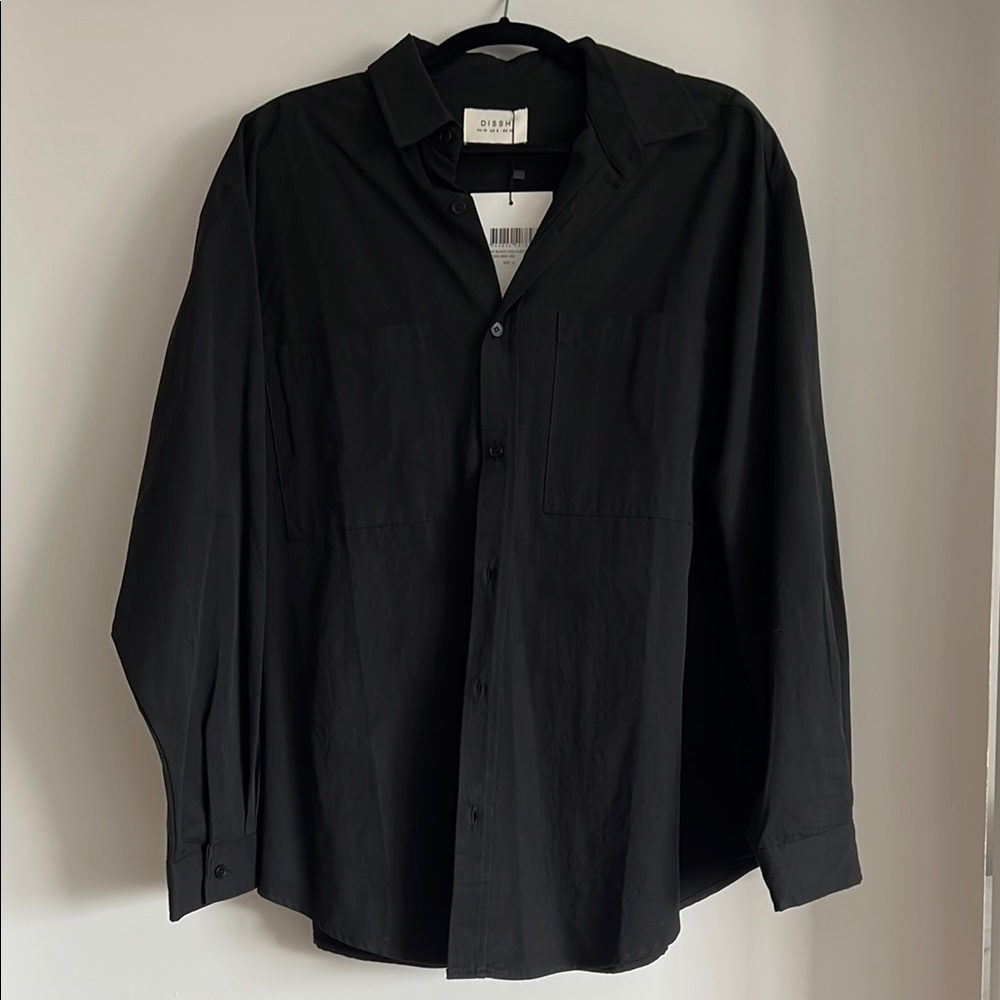 DISSH Black Button-Up Shirt